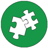 Zwei Puzzle-Teile als Symbol für Fortbildungen